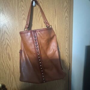 Brown Studded Women's Bag